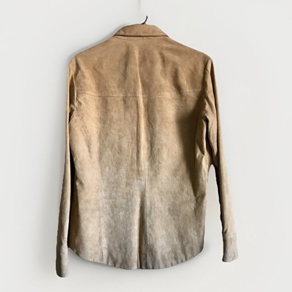 WILSON Women's Leather Suede Jacket Maxima Brown Button Front Size Medium - Picture 2 of 8